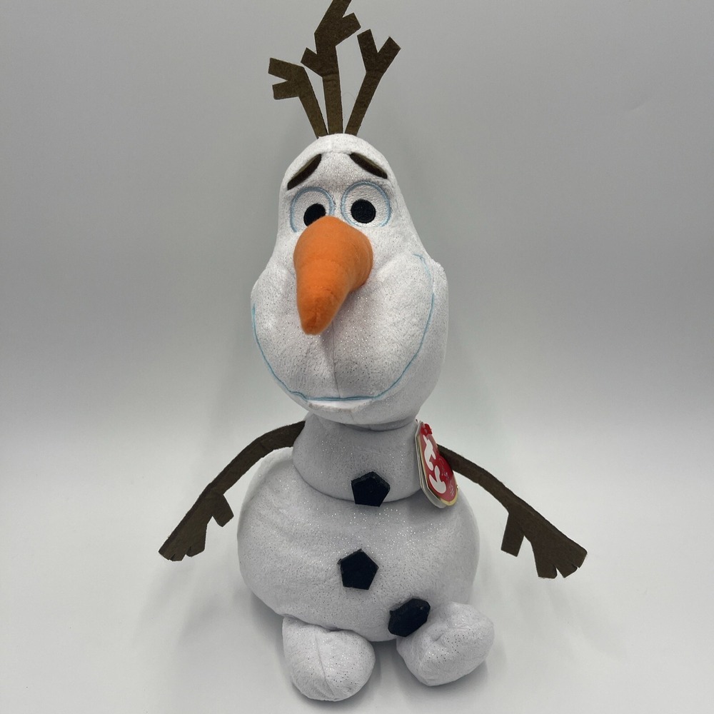 Ty Disney Frozen‎ Sparkles Olaf Plush 18-19" Very Cute And Huggable #23